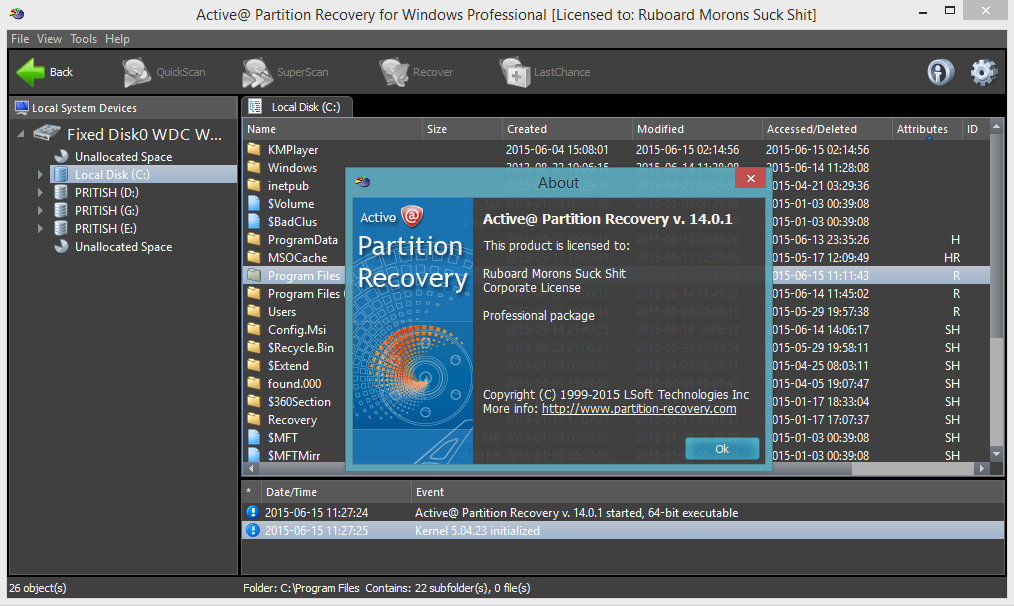 数据恢复 Active@ Partition Recovery v22.0.8 特别版/便携版