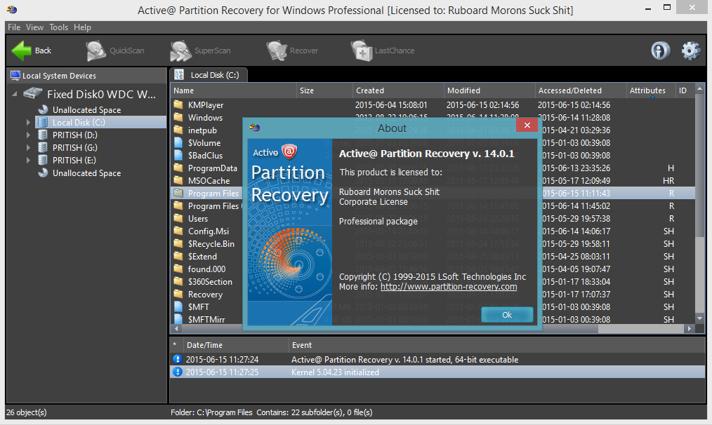 图片[1]-数据恢复 Active@ Partition Recovery v22.0.8_特别版/便携版-永恒心锁-分享互联网