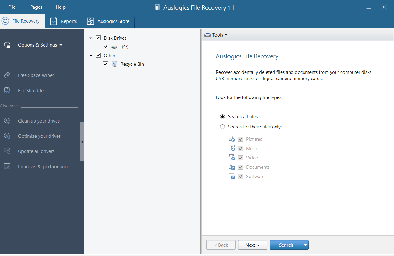 图片[1]-数据恢复专家 Auslogics File Recovery v11.0.0.7 特别版-永恒心锁-分享互联网