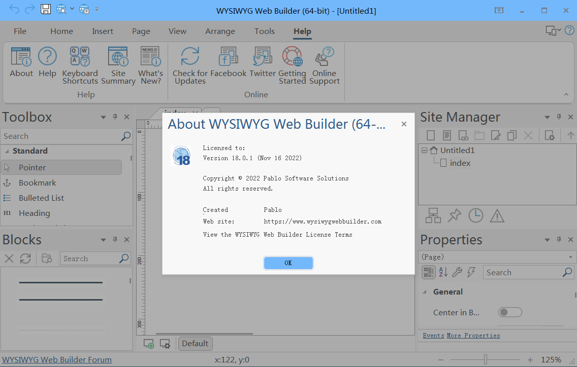 WYSIWYG Web Builder v18.0.1 (网页模板制作软件)带扩展特别版