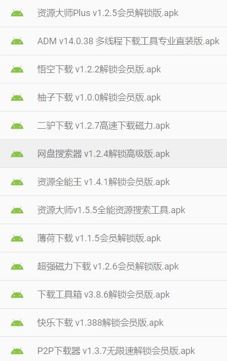 图片[1]-Android 手机 资源大师/网盘搜索/超强磁力/ADM多种下载APP解锁会员版-永恒心锁-分享互联网