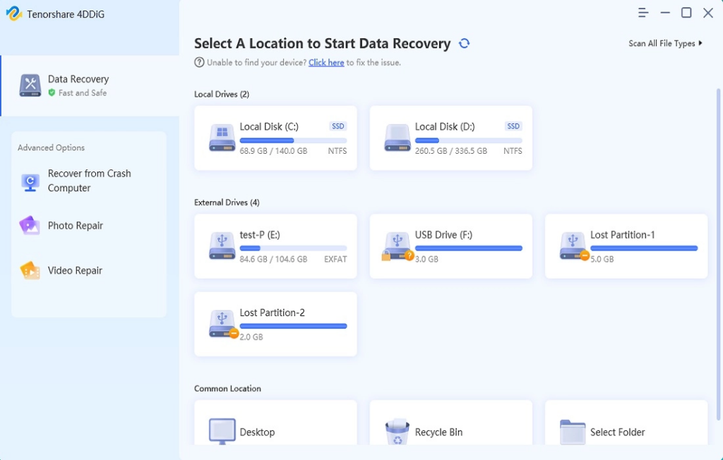 图片[1]-一体化数据恢复和视频修复 Tenorshare 4DDiG v10.2.7.11直装版-永恒心锁-分享互联网