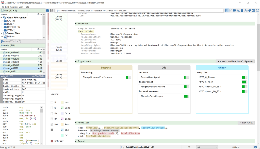 图片[1]-二进制分析工具 MALCAT v0.9.14特别版-永恒心锁-分享互联网